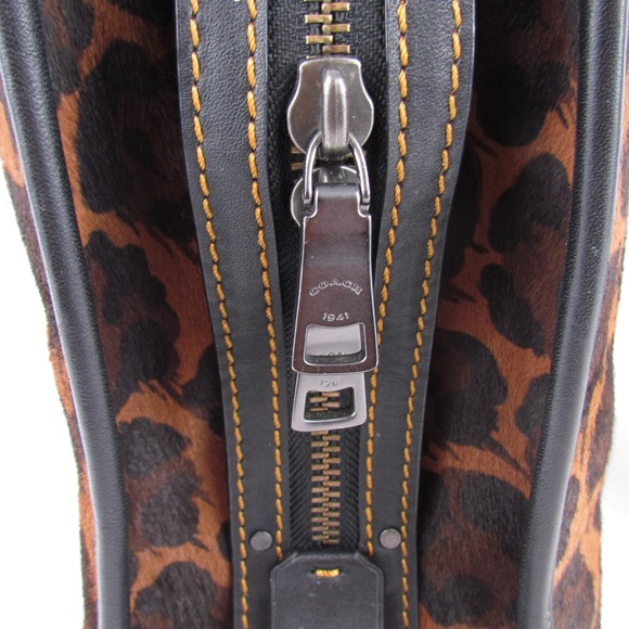 COACH 1941 WILD BEAST DRIP LEOPARD PRINT CALF HAIR ROGUE BAG - Picture 6 of 14